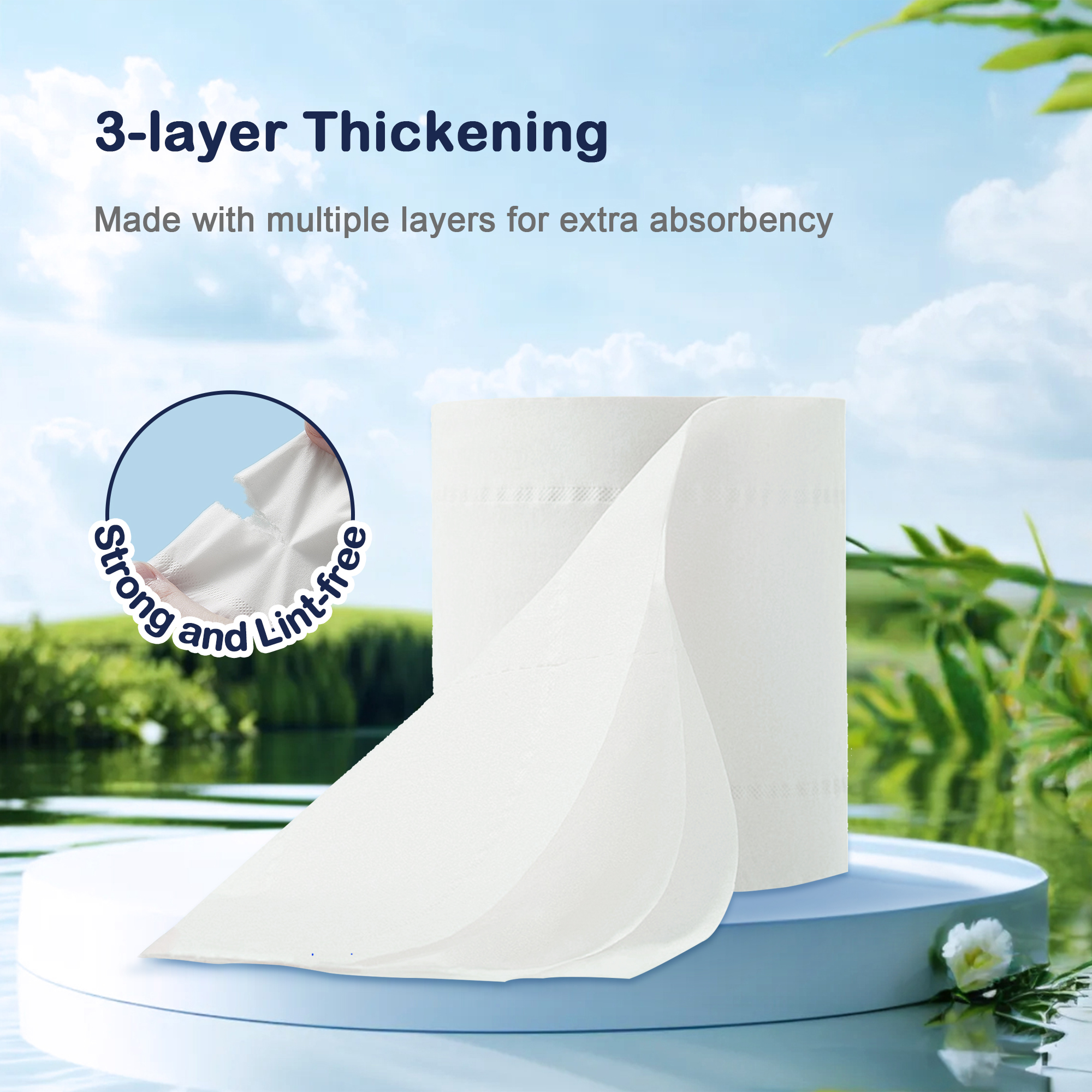 Rouleau de papier toilette (40M * 180g)