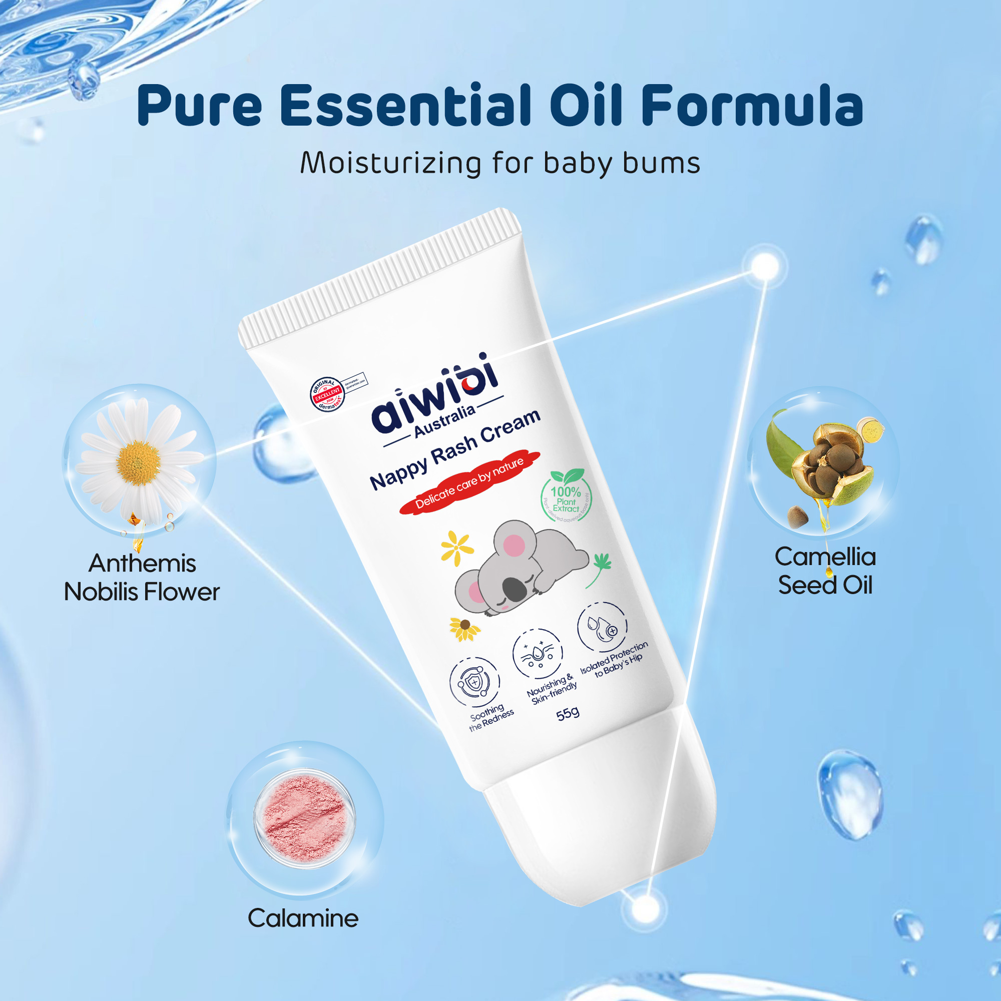 Crème pour l'érythème fessier (55 ml)