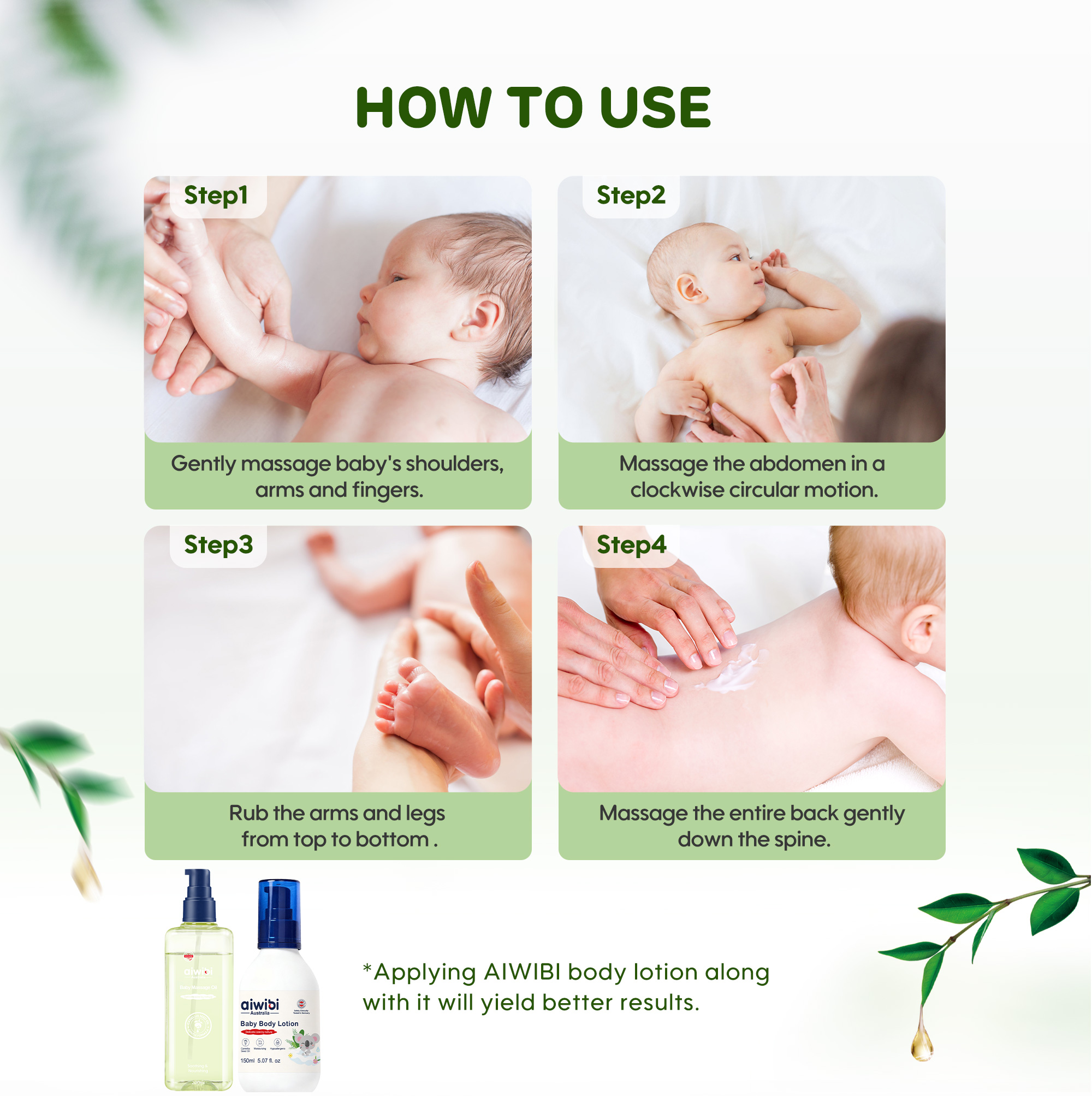 Huile de massage pour bébé