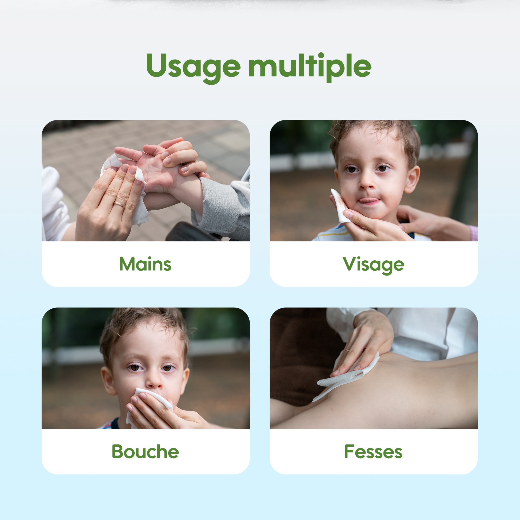 Lingettes fraîches pour bébé (84 lingettes）