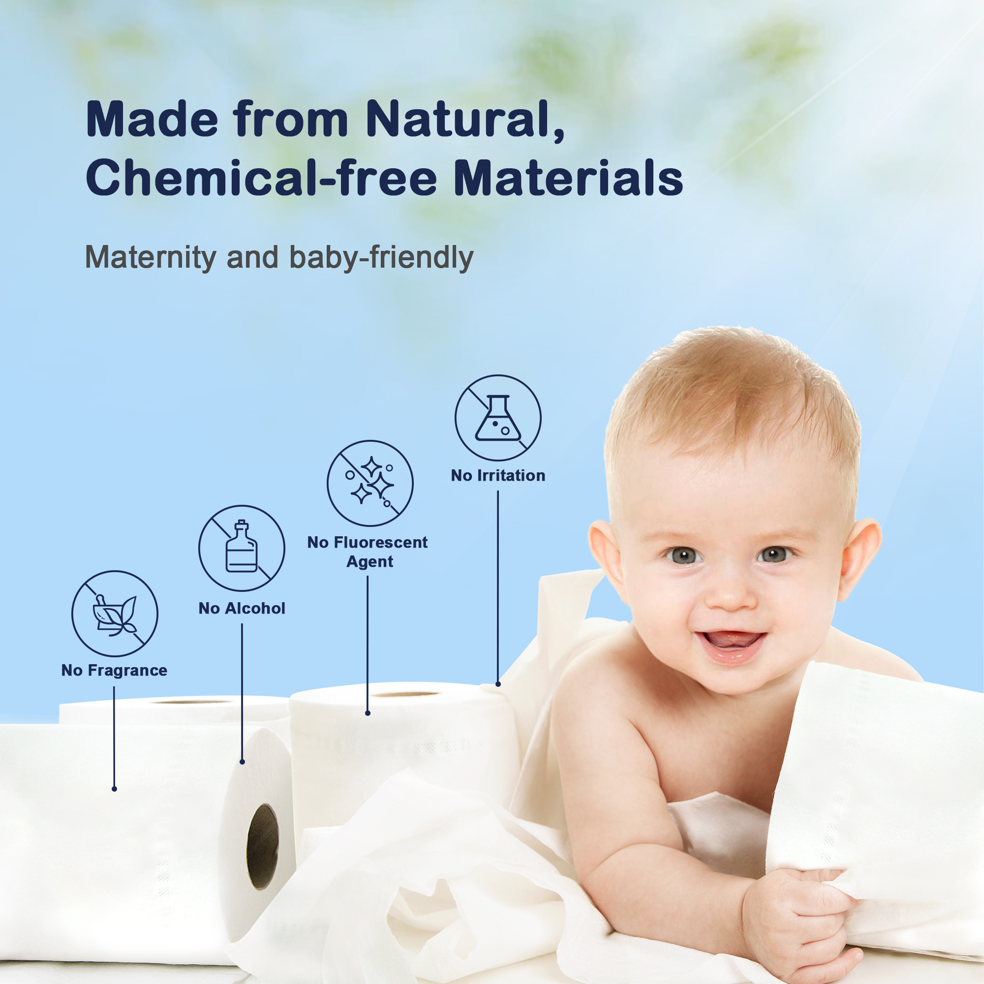 Rouleau de papier toilette (40M * 180g)