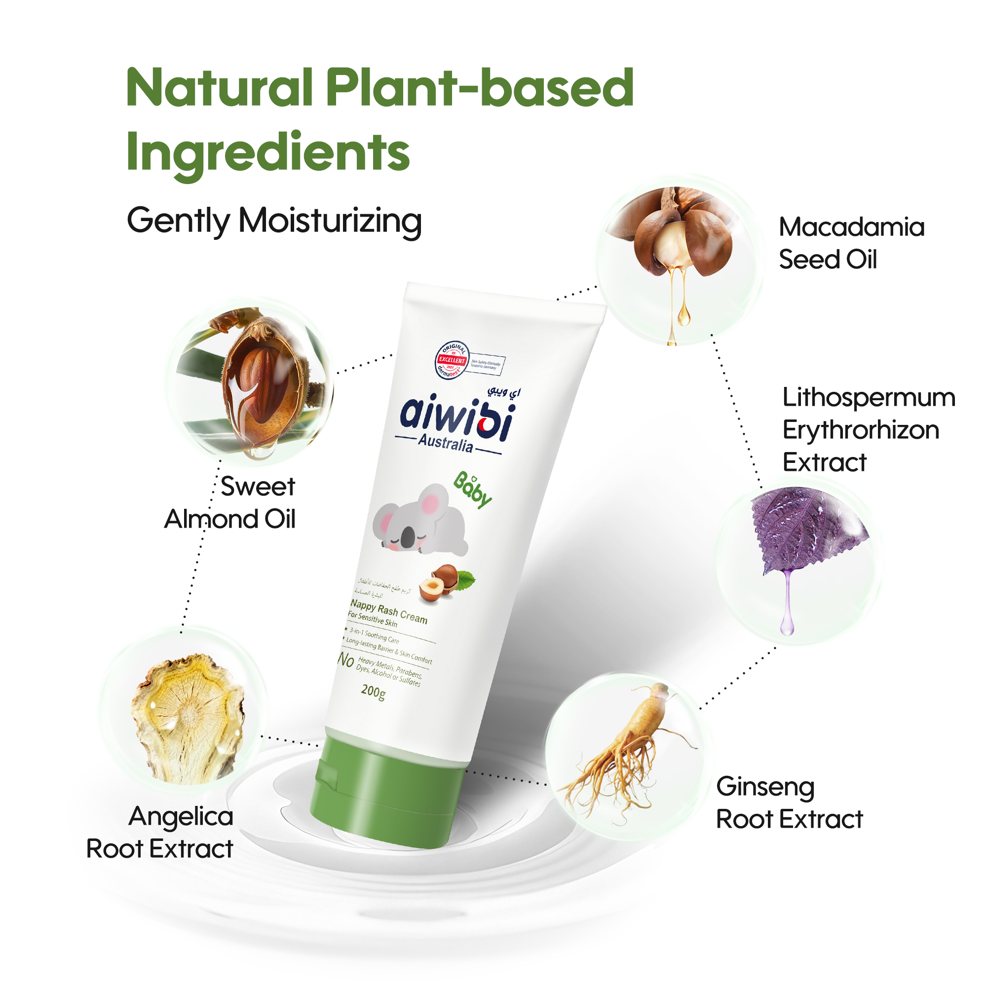 Crème pour l'érythème fessier Nurture Nut pour bébé