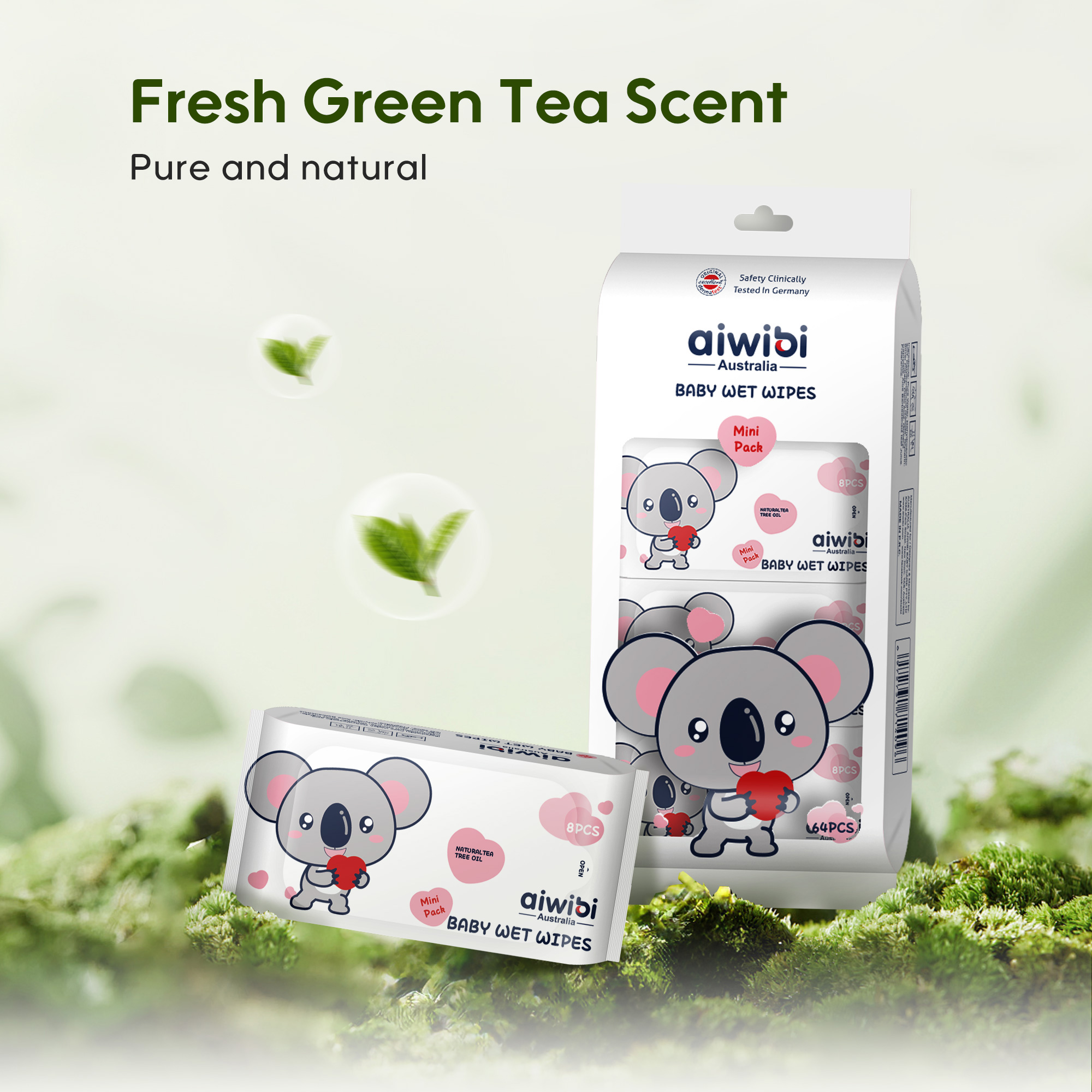 Mini Lingettes pour bébé（64 lingettes 8*8）