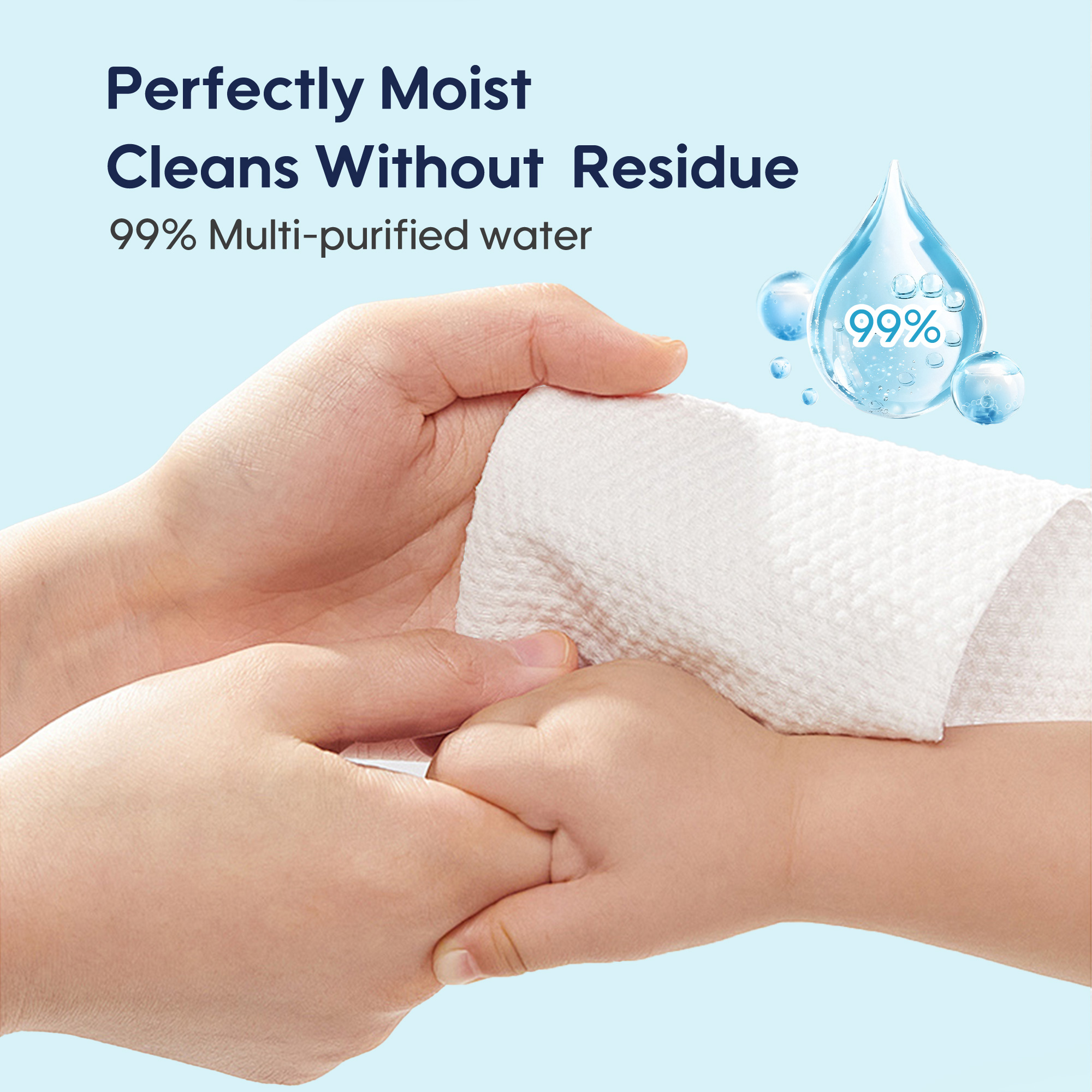 Lingettes douces pour bébé （80 lingettes * Couvercle Koala）